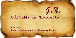 Göndöcs Nikoletta névjegykártya